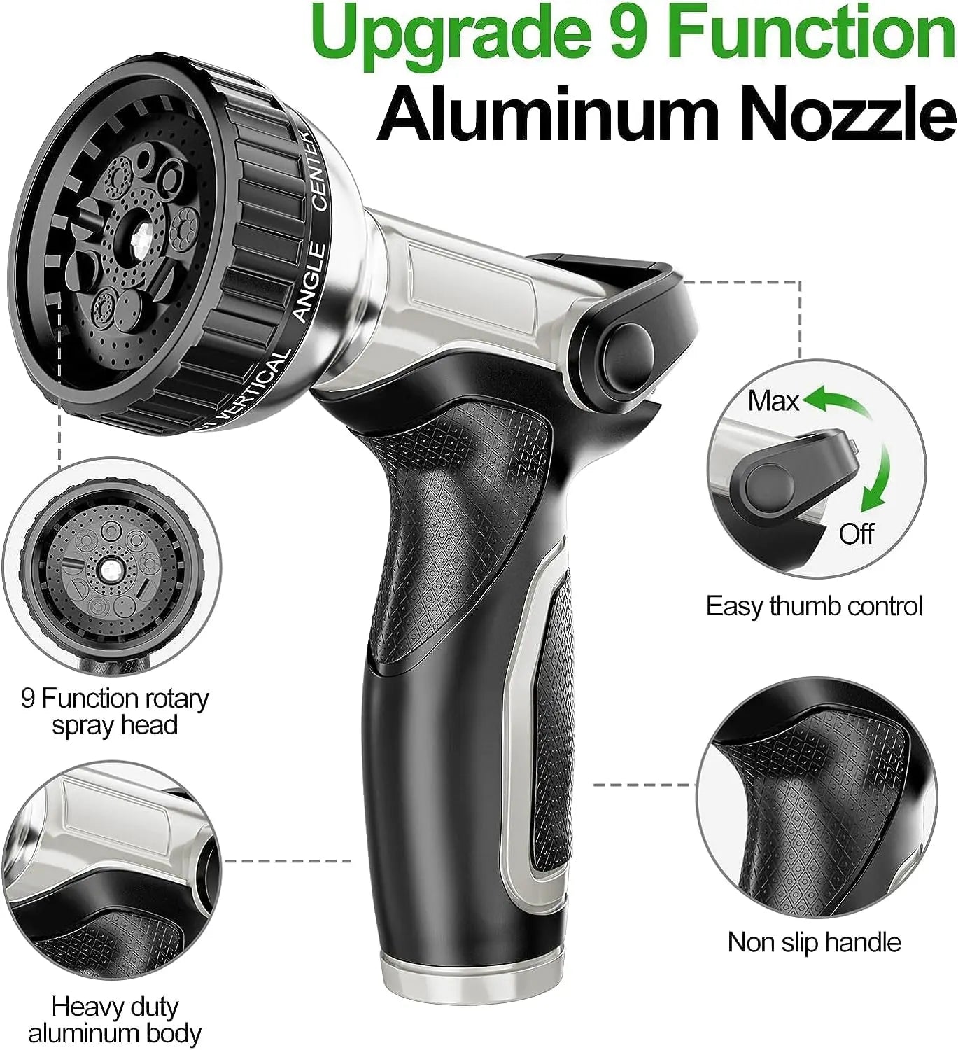 200ft 304 Stainless Steel Garden Hose Metal, Heavy Duty Water Pipe with Nozzles for Yard, Outdoor - Flexible, Never Kink Tangle