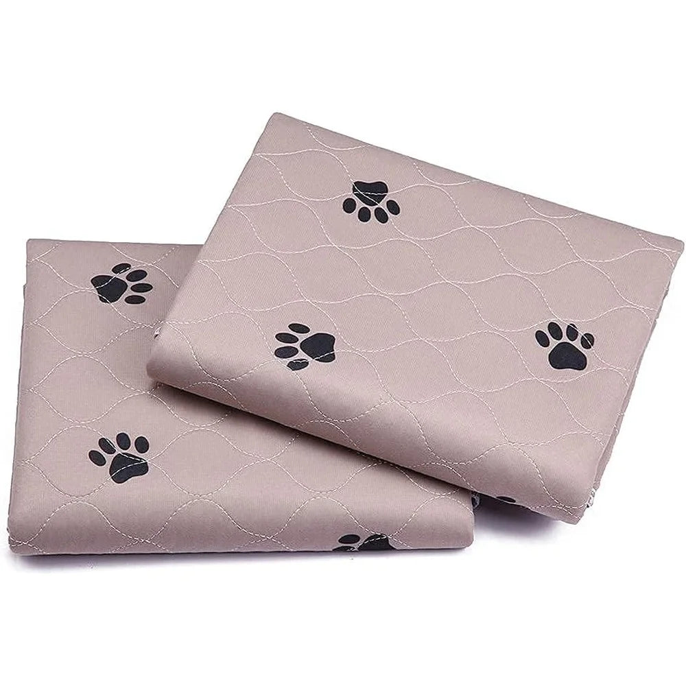 Washable Dog Pee Pads with Puppy Grooming Gloves Reusable Pet Training Pads Waterproof Absorbent Anti-Slip Floor Protection