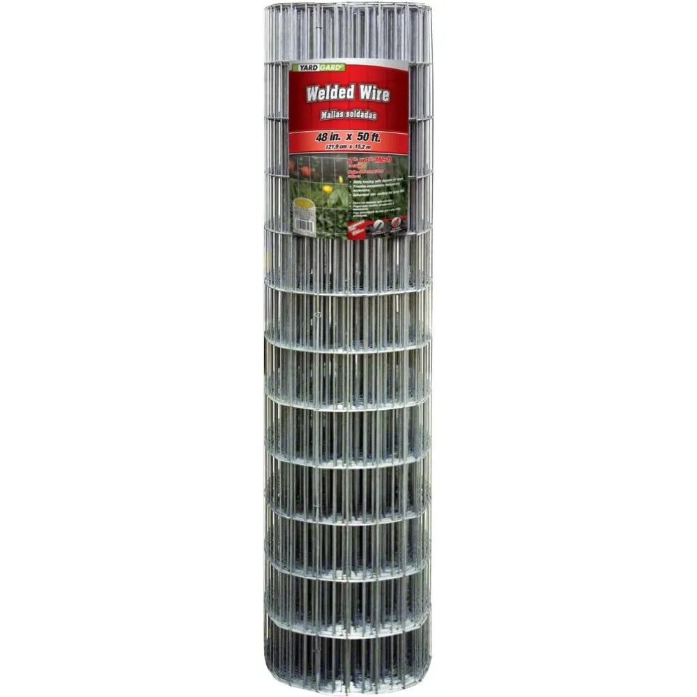 Free Delivery - Welded Wire 2X4 Inch Mesh 48 Inch X 50 Foot 14 Gauge Galvanized Steel Wire Fence Ideal for Animal Enclosures,