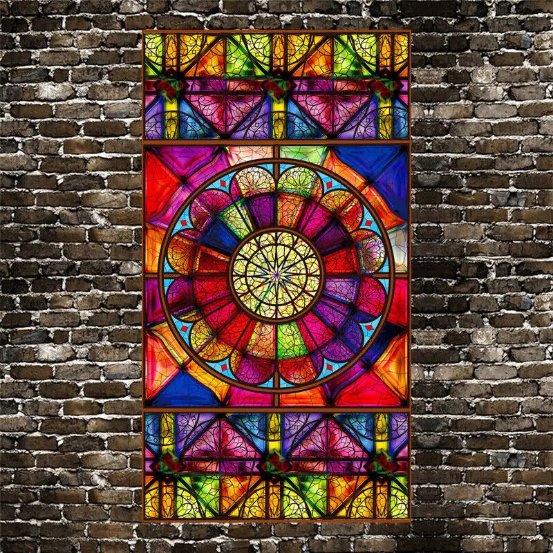 3D Color Static Clings Privacy Window Film Vinyl No Glue Static Cling Frosted Glass Decorative Window Sticker Window Film