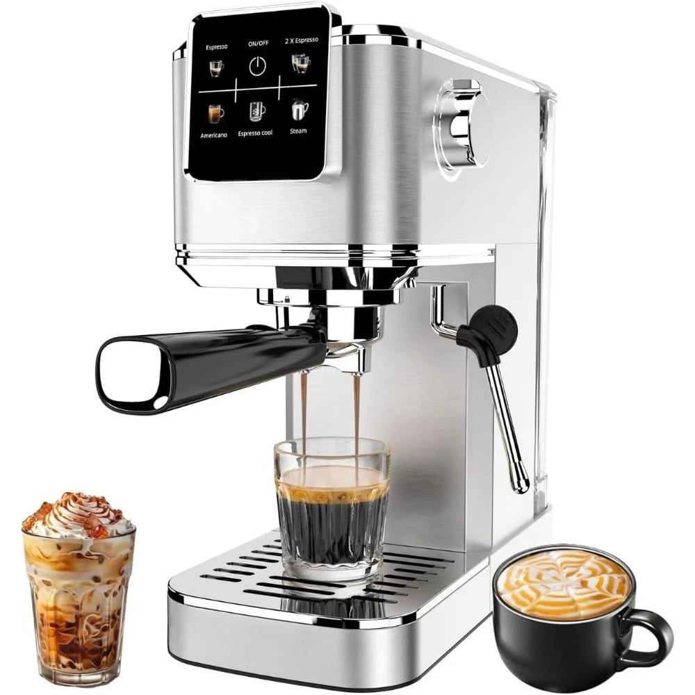 Hot sell.Espresso Machine 20 Bar,Touch Screen Espresso Maker with Steam Milk Frother,Stainless Steel Coffee Machine
