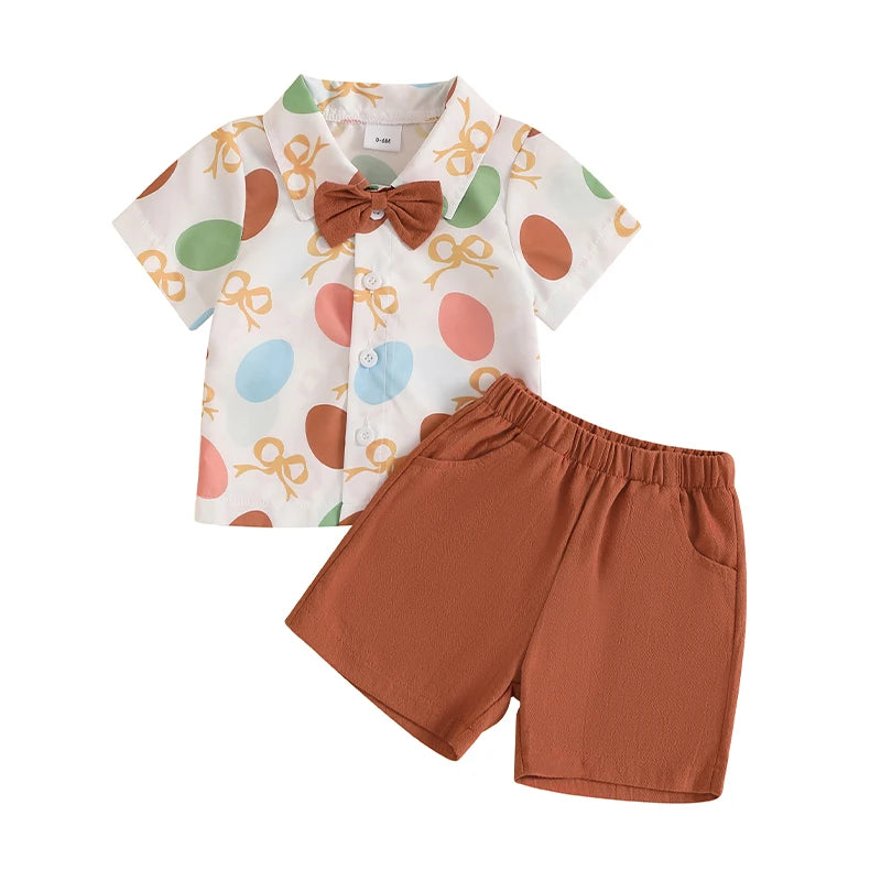 Toddler Boy Spring Outfit Sleeveless Bunny Carrot Print Tank Top with Drawstring Waist Shorts Set for Summer Fun