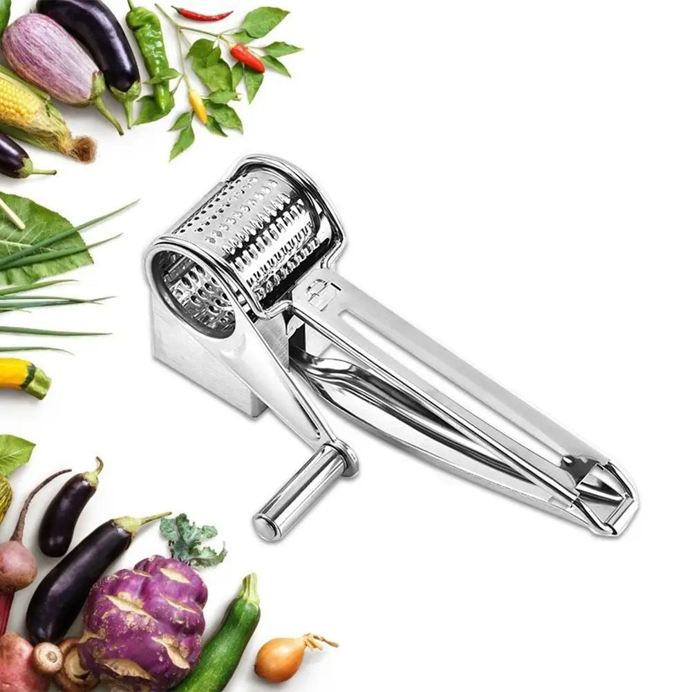 Kitchen Chocolates Shredder Stainless Steel Drum Hand-Cranked Cheese Grater Rotary Ginger Chocolate Cutter Planer
