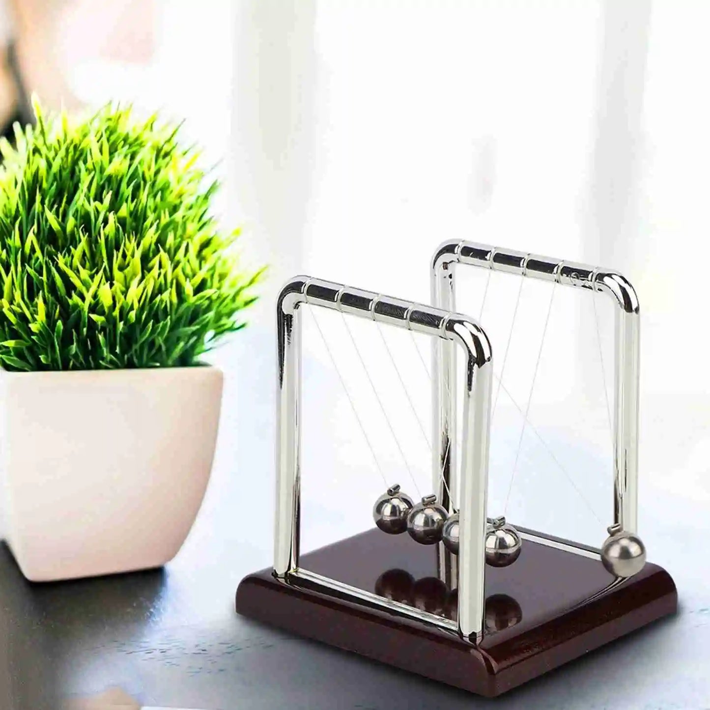 Square Shape Balance Pendulum Ball Toy Home Office Desk Table Ornament Gift