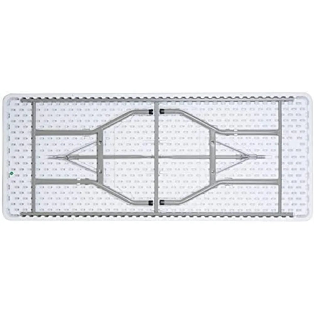 8ft Folding Table White Plastic Portable Long Foldable Tables Indoor Outdoor Party Picnic Camping Fold Table 8 Foot(4ft,6ft,8ft)