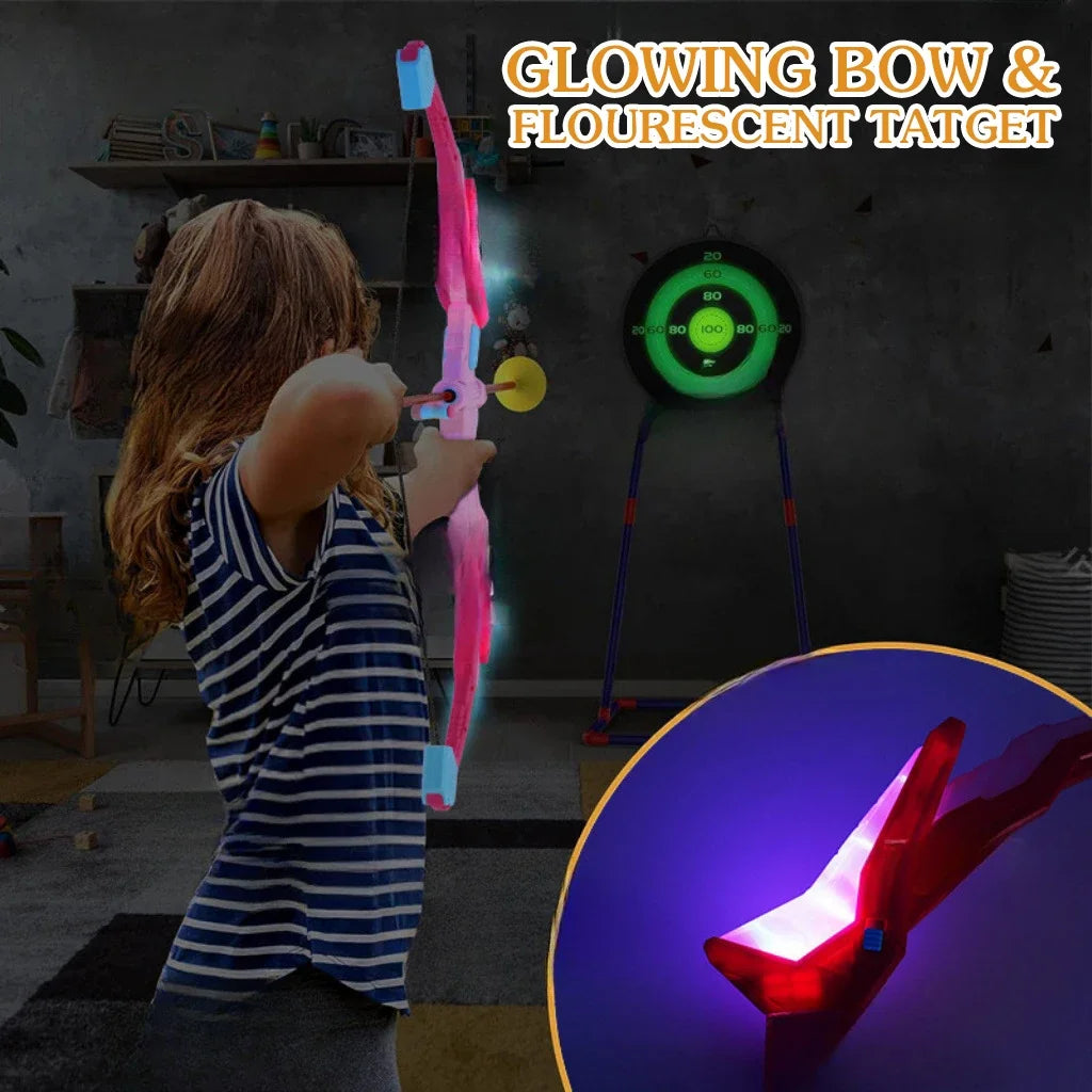 Bow and Arrows Kids Archery Bow Practice Recurve Bow Indoor Outdoor Sports Game Hunting Shooting Toy Boys Gift Bow Kit Set