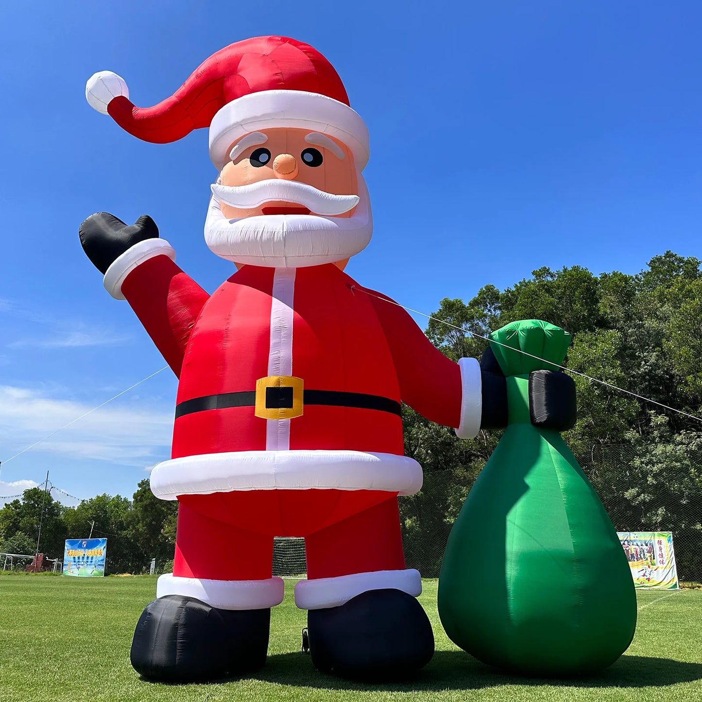 Giant Inflatable Santa Claus, Blow Up, Christmas Party, Xmas, Outdoor Decoration with Cindy Cane, Gift Boxes, 26ft