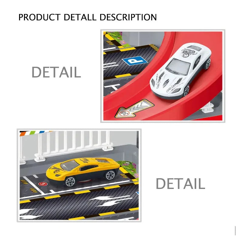 Children's Toy Track Smart City Parking Lot Adventure Puzzle Splicing Toys Puzzle Interactive Games for Kids Boys Birthday Gifts