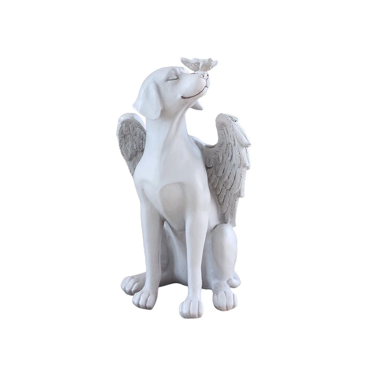 Resin Angel Dog, Dog Angel Pet Commemorative Tombstone Tribute Statue, Outdoor Garden Desktop Decoration, Gift for Dog Lovers