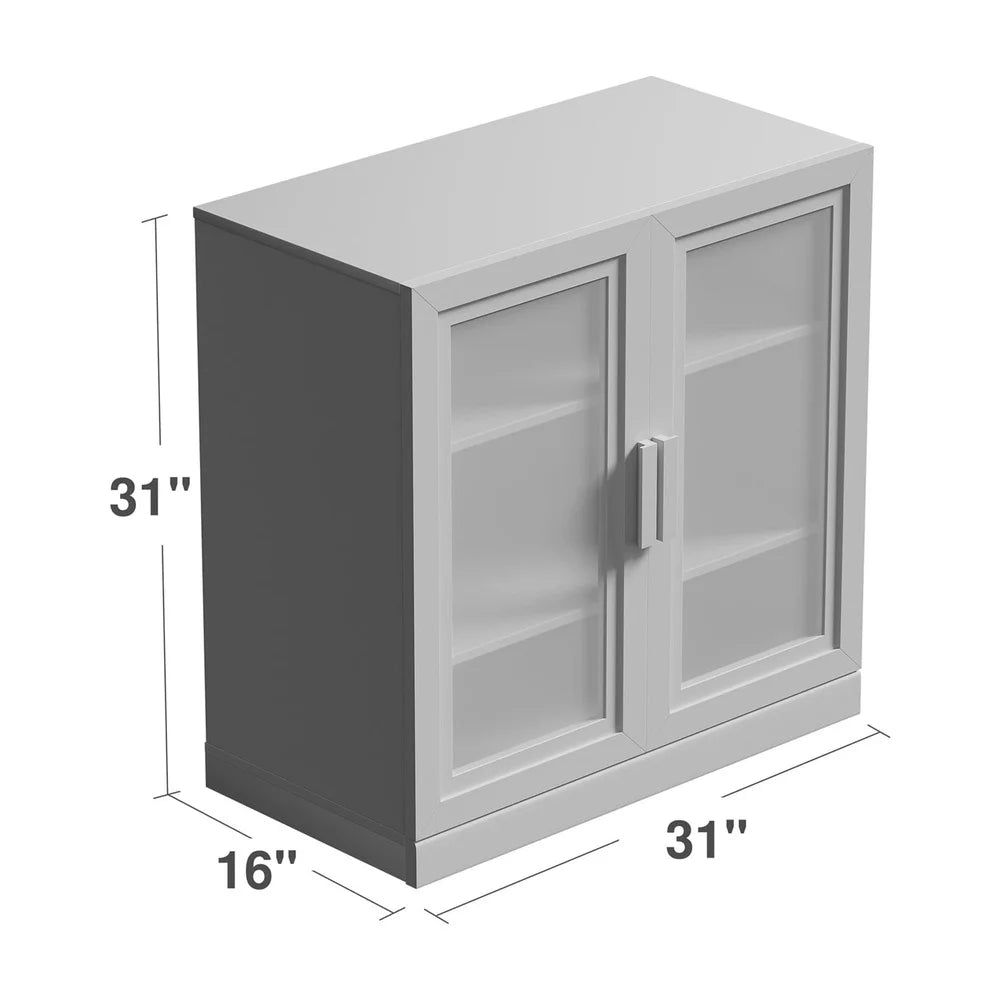 Modern Rectangle Wood Storage Cabinet with Adjustable Shelf Living Room Entryway Bedroom Easy Assembly Waterproof Design