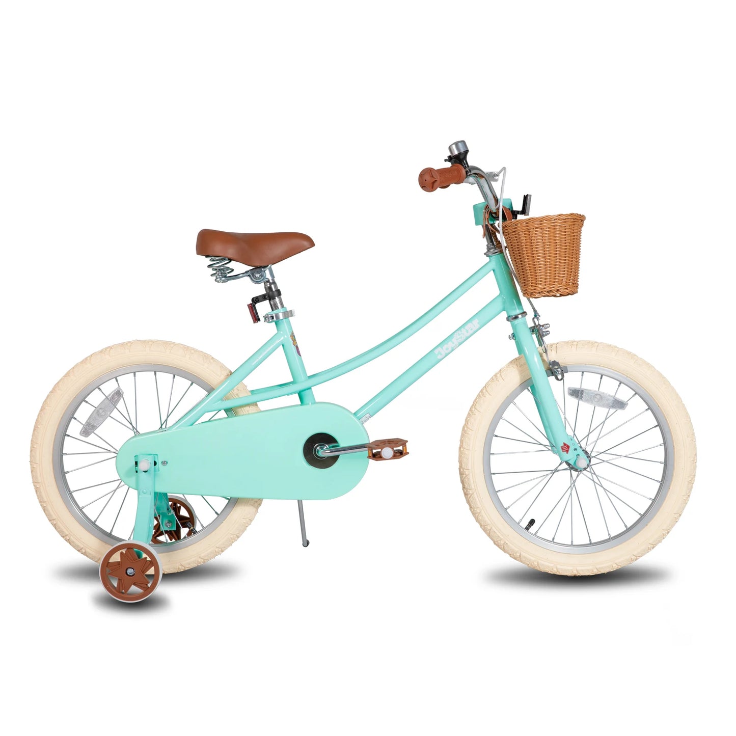 JOYSTAR Retro Style Girls Bike for 2-12 Years Kids, 12 14 16 Inch Kids Bike with Training Wheels, 20 Inch with Kickstand, Green
