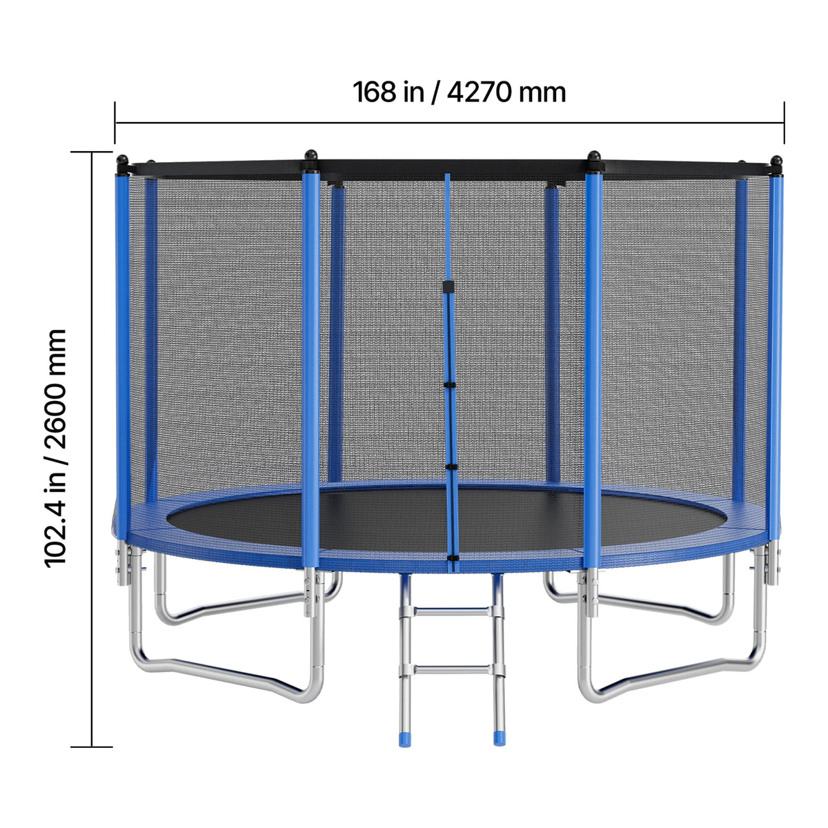 SucceBuy Outdoor Trampoline With Enclosure Net 8 To 16 Ft For Kids And Adults