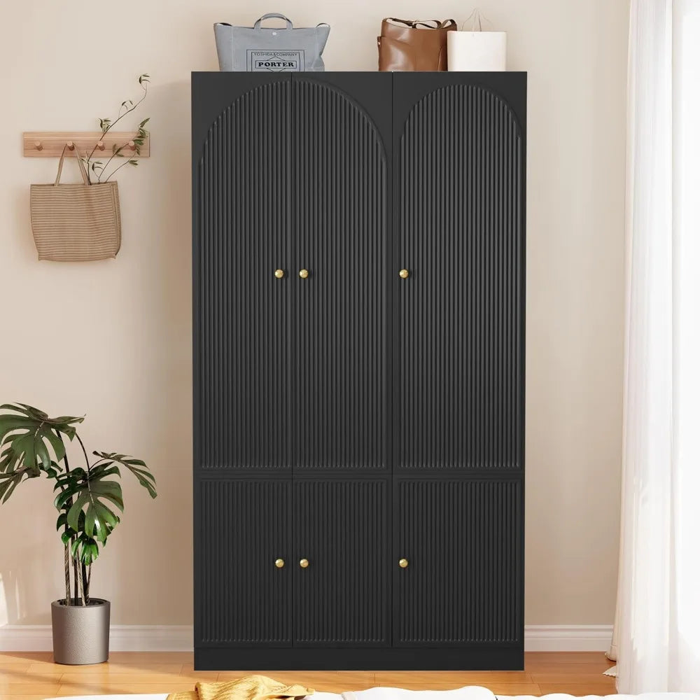Wardrobes, Wardrobe Closet Cabinet with Hanging Rod, Modern Large Tall Locker Storage Cupboard Bedroom for Hanger Coat,Wardrob
