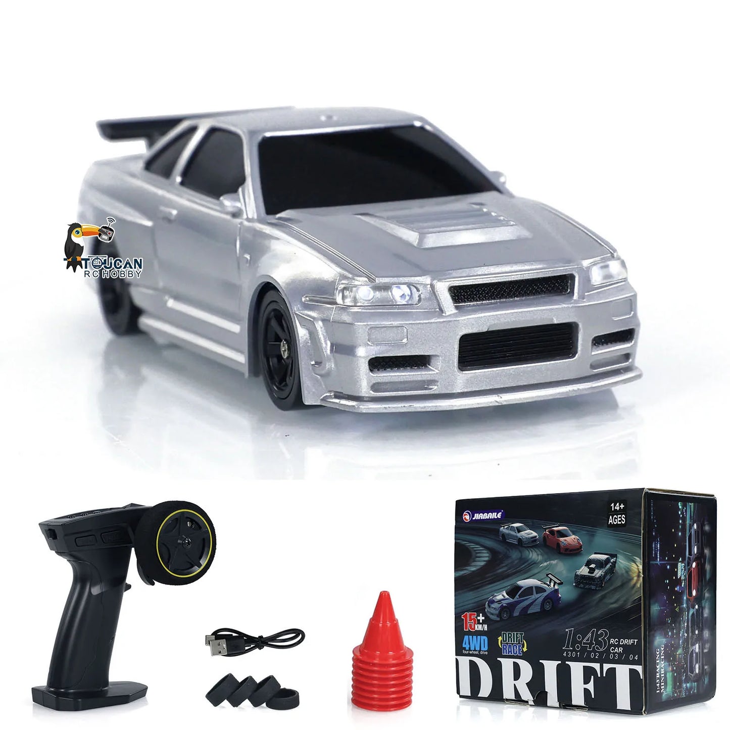 US Stock 1/43 Toys RC Speed Car 4WD RTR Four-wheel Drive Remote Control Mini Racing Drifting Car High Speed Model Gift for Boys