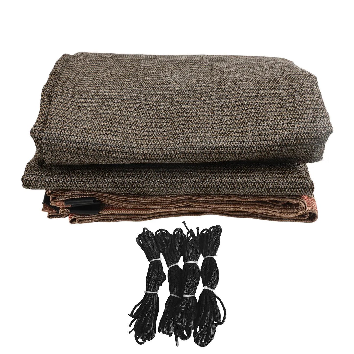 Sun Shade Cloth Polyethylene Sun Shade Sail Canopy Cover with 4 Ropes for Outdoor Garden Patio Backyard Deck Coffee Sunshade Net