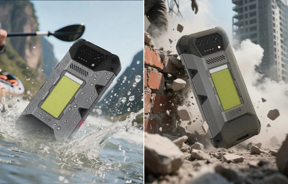 8849 Hike Unihertz Rugged Smartphone 23800mAh 24GB+512GB Expandable 2TB 1200Lumen Flashlight Android14 Two Speakers 6.79'' 120Hz