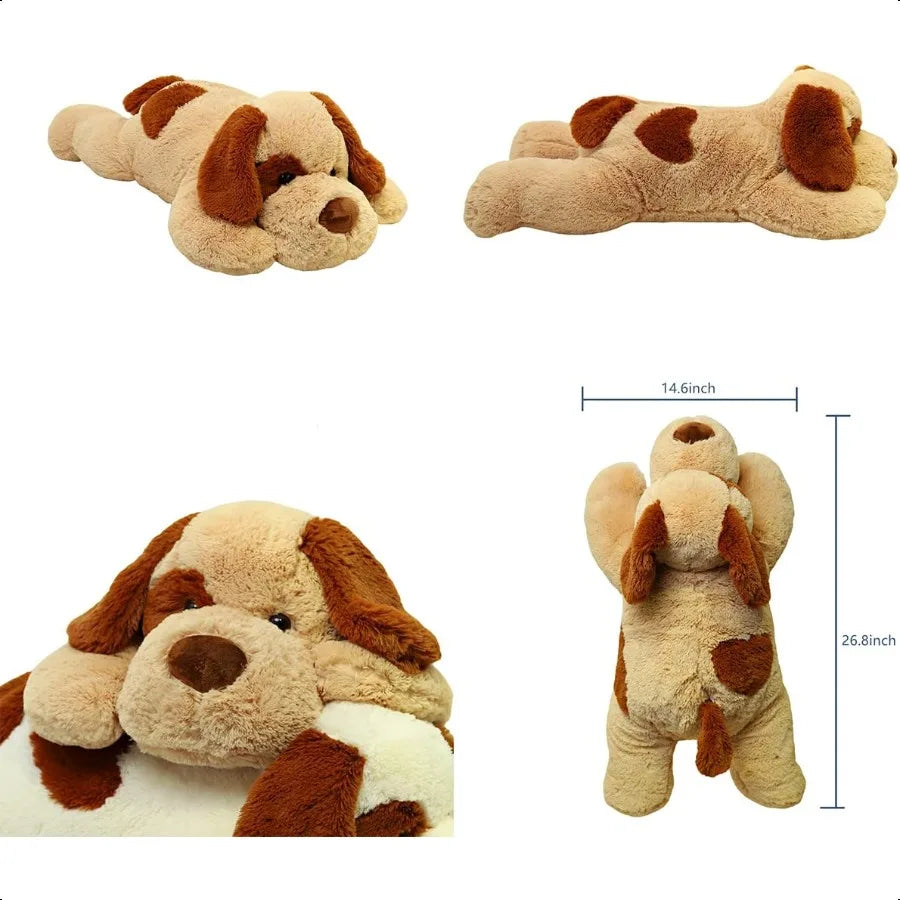 26.8 inch 5 lbs Dog Weighted Stuffed Animals Large Weighted Plush Animal Cute Plush Toy Pillow Gifts for Adults Boys and Girls