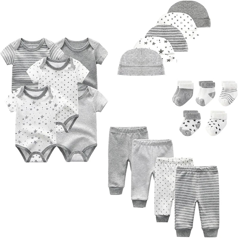 Unisex Baby Boy Girl Layette Sets Bodysuits Pants 19 Packs