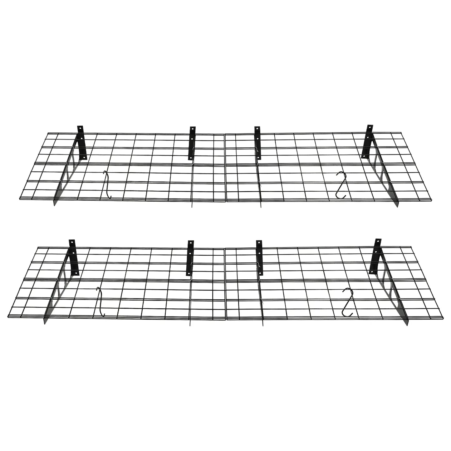Heavy Duty Garage Wall Shelving Set (2x3ft), Wall Mounted Garage Shelves Capacity, Wall Shelf Storage Rack Floating Shelves