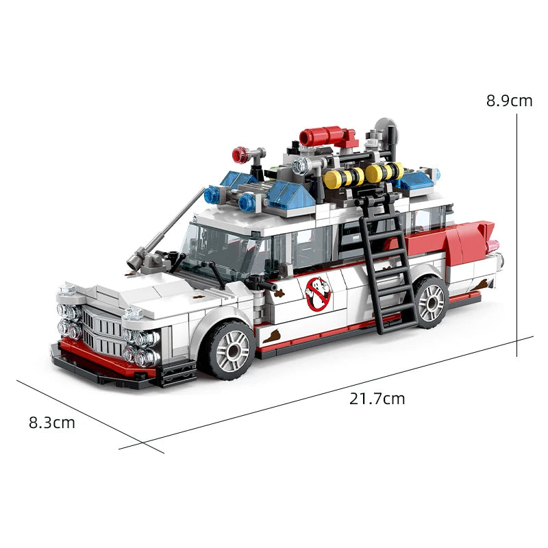 Creative Ghostbusters ECTO-1 Vehicle Technical Building Blocks Racing Car Model Car Assembly Bricks Toys for Kids Adult gifts