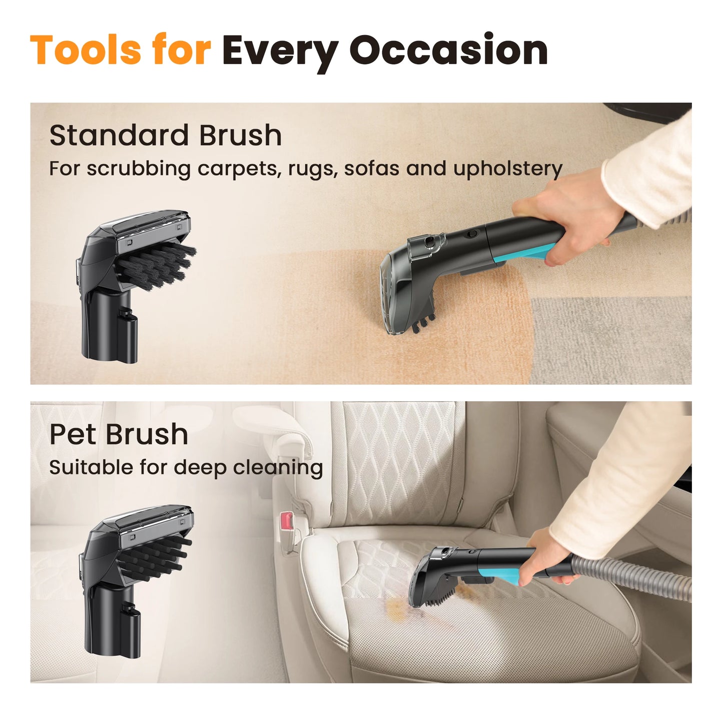 Wnkim C5 16500Pa Carpet Cleaning Machine, with Dual Tank System