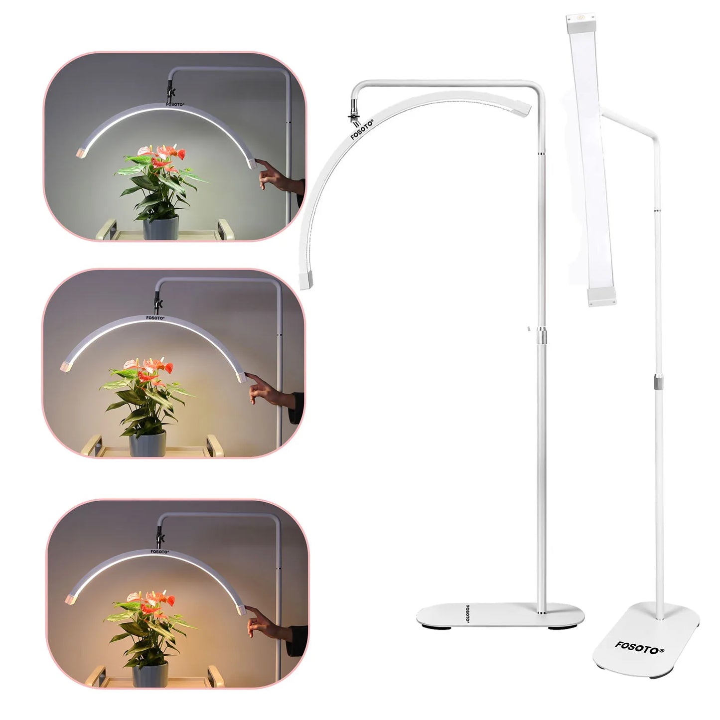Fosoto multi-directional Half-Moon Light LED Light Light With Tripod Stand For Beauty Eyelash Makeup Tattoo TikTok Video