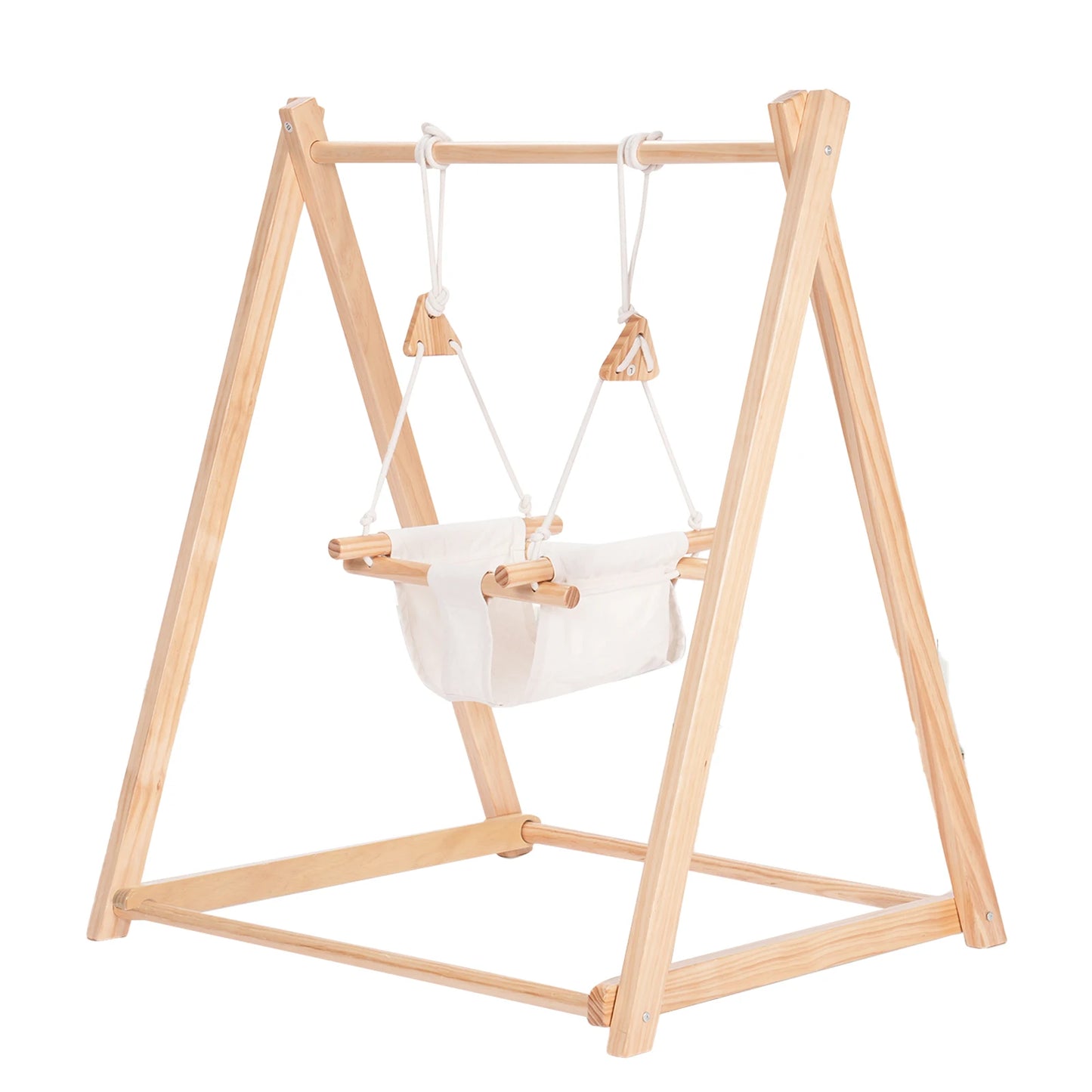Folding Wooden Frame Swing (Wooden stand Canvas seat Foldable)