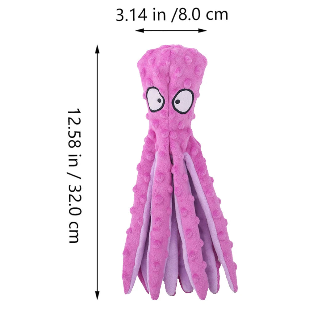 1/2PCS Pet Plush Dog Toy Voice Octopus Shell Puzzle Toy Bite Resistant Interactive Pet Dog Teeth Cleaning Chew Toy Pet Supplies