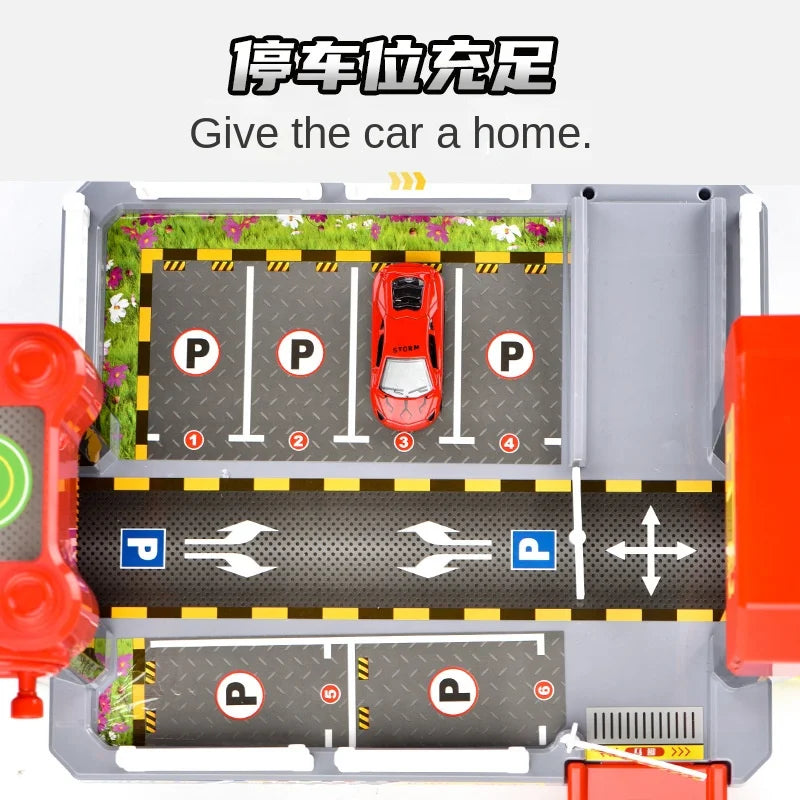 Children's Toy Track Smart City Parking Lot Adventure Puzzle Splicing Toys Puzzle Interactive Games for Kids Boys Birthday Gifts
