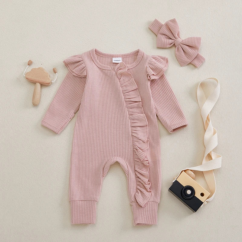 Toddler Girl 2-Piece Winter Outfits Cozy Fleece Hoodie and Pants Set with Matching Headband Baby Clothes for Cold Weather