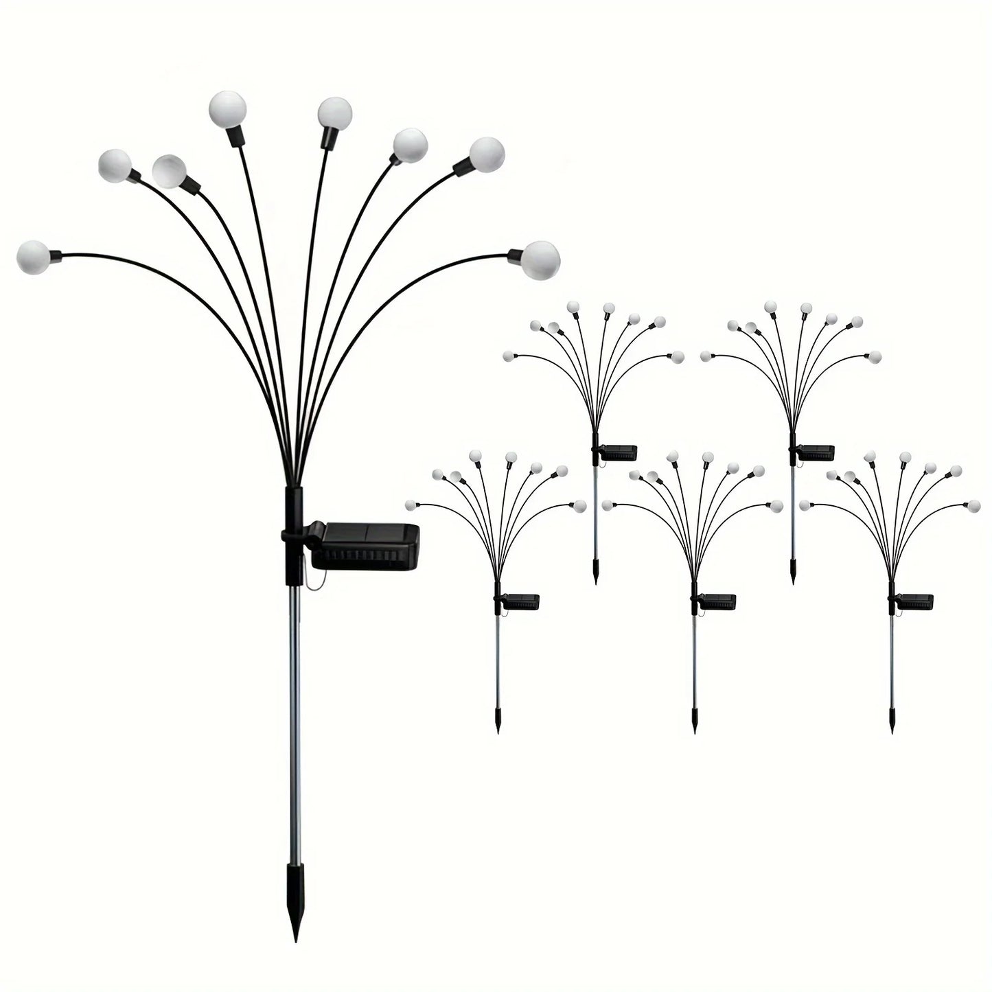 4/6/10 Pack Swaying Solar Lights, 32 LED Lights, Solar Firefly Lights Outdoor Garden Decorations for Yard Patio Pathway Holiday