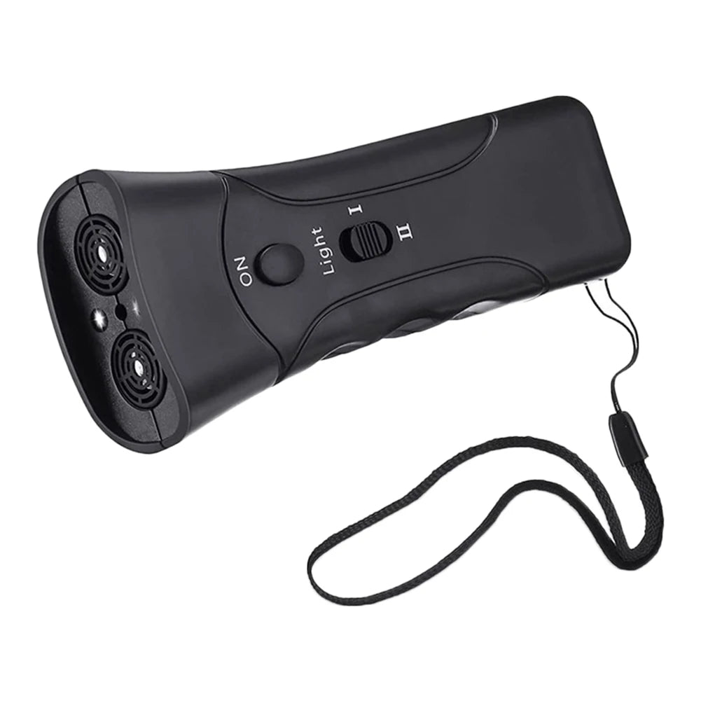 Ultrasonic Anti Barking Equipment Lightweight with LED Flashlight Stop Bark Training Device Plastic for Pet Training Accessories