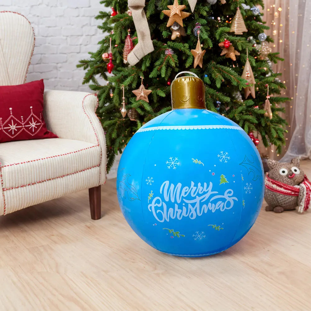 25 inch Christmas Ball PVC Inflatable Decoration Balls Xmas Tree Decorative Ball Ornaments New Year Outdoor 2024 Christmas Decor