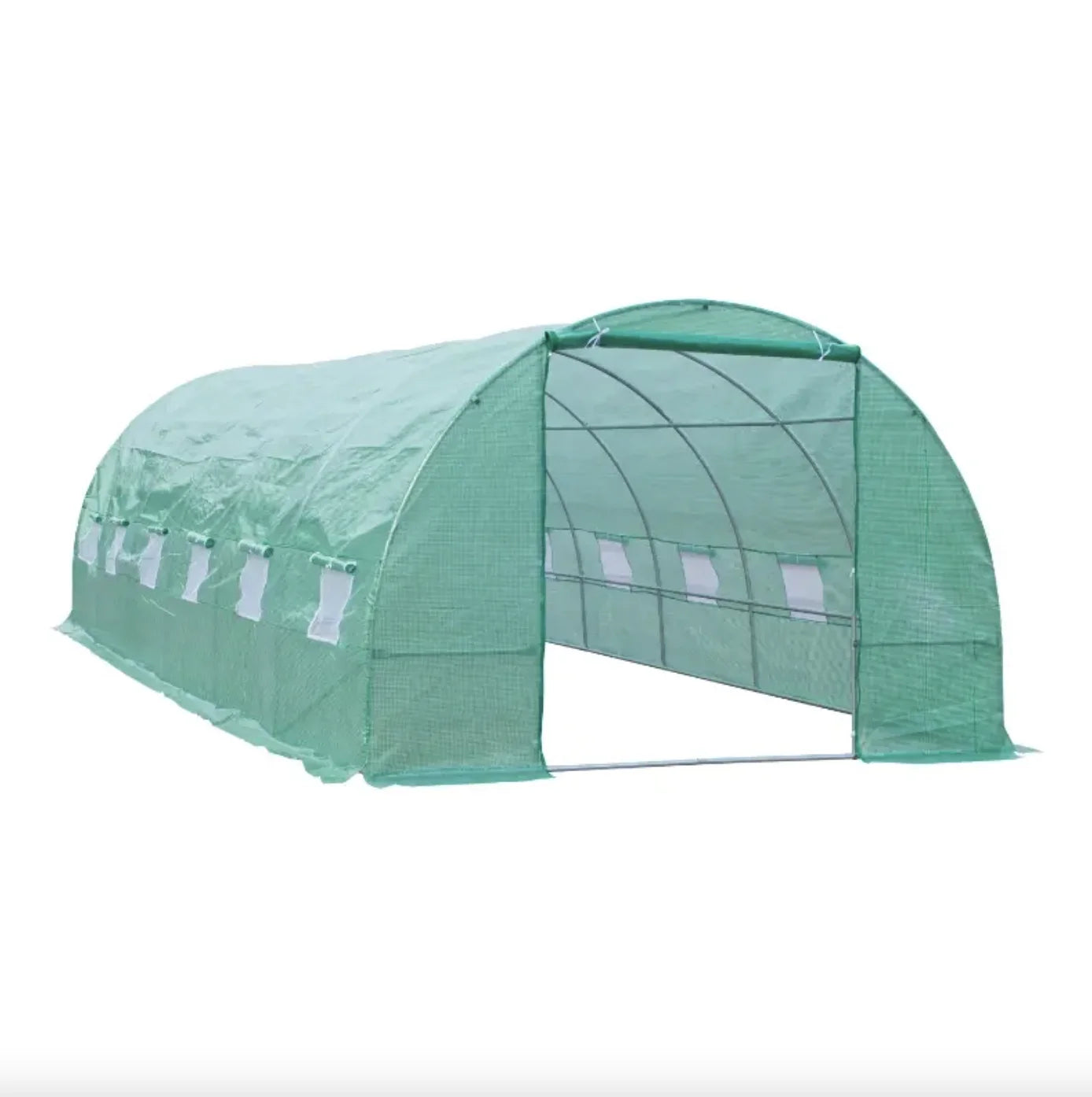 26' x 10' x 7' Tunnel Greenhouse Outdoor Portable Plant Nursery Greenhouse Walk-in Garden Greenhouse with Windows