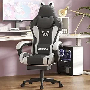 Gaming Chair with RGB LED Lights, High Back Ergonomic Computer Gamer Chair with Headrest and Lumbar Support, Racing Style Recli