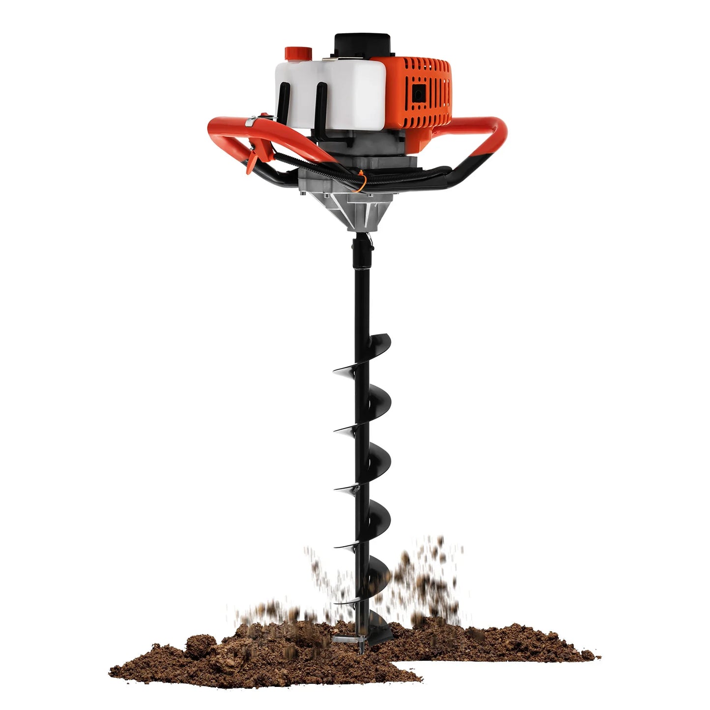 2cc 2-Stroke Petrol Earth Auger Post Hole Borer Ground Drill + 3 Auger Bits