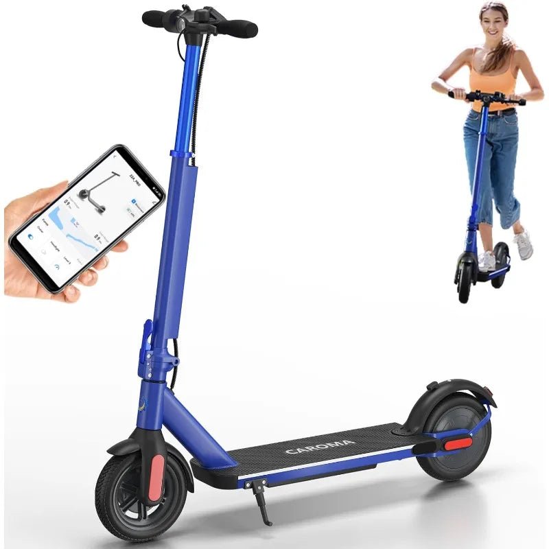Caroma Electric Scooter, 500W/350W Powerful Motor, 25 Miles Long Range, 20 Mph Top Speed, 9 Solid Tires