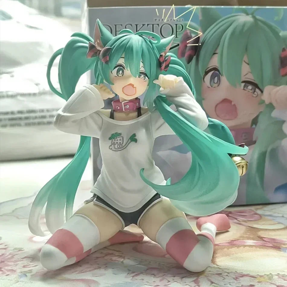 In Stock Hatsune Miku Nekomimi T-Shirt Ver. Vocaloid Collectible Anime Figure Model Toys