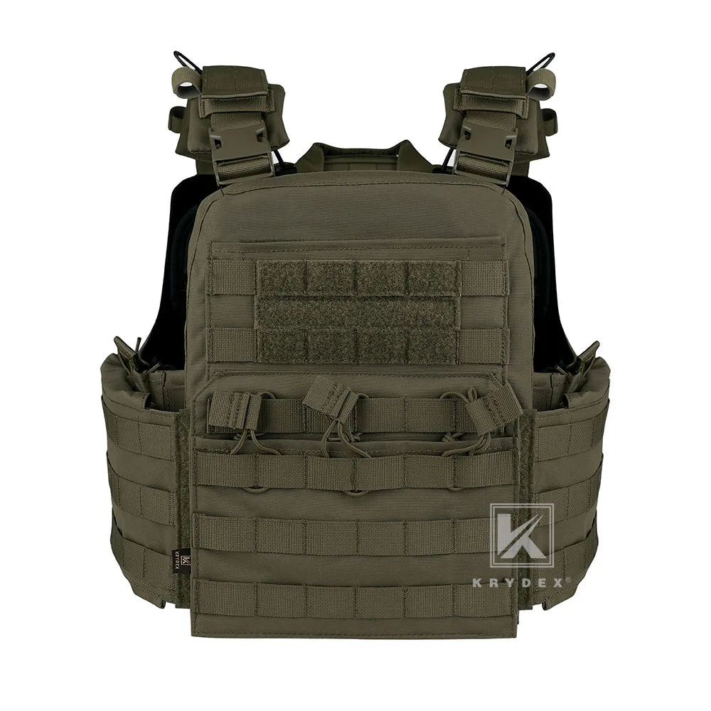 KRYDEX 500D Tactical CPC Vest Plate Carrier Heavy Duty Modular MOLLE Vest Mag Pouch Cage Hunting Airsoft Paintball Armor Vest