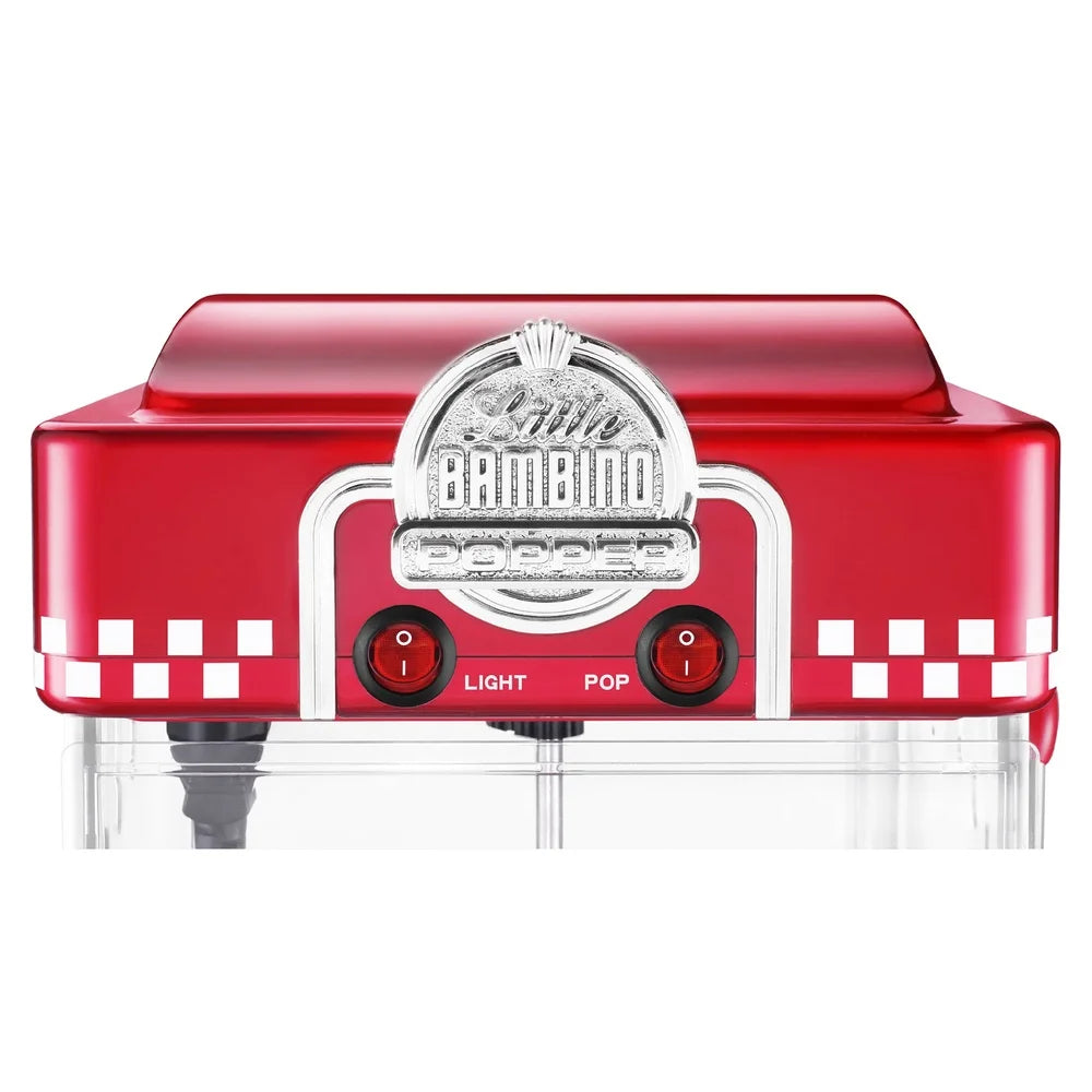 Little Bambino Table Top Retro Popcorn Popper with Removable Tray 2.5oz Popcorn Machine Perfect Home Theater Party Snack Machine