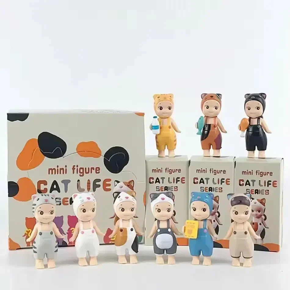 Sonny Angel Blind Box Cat Life Serise Mini Cat Action Figures Toys High Quality Ornaments Dolls Fans Children Christmas Gift