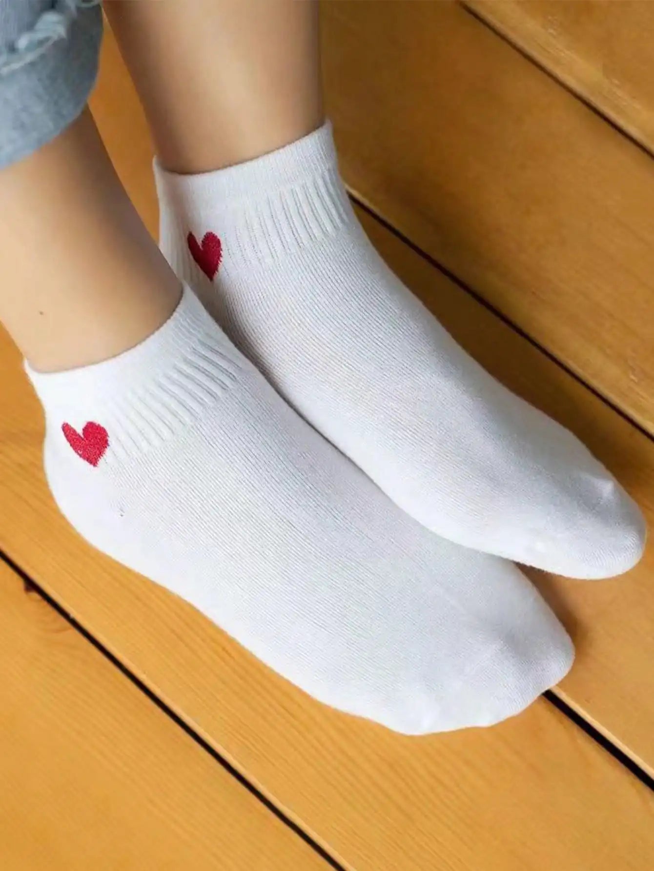 1/5/10/20 Pairs Women/Couple Cute Heart Pattern Versatile Ankle Socks, Invisible Socks, Suitable For Daily Wear, Festivals, Outdoor Christmas Gift