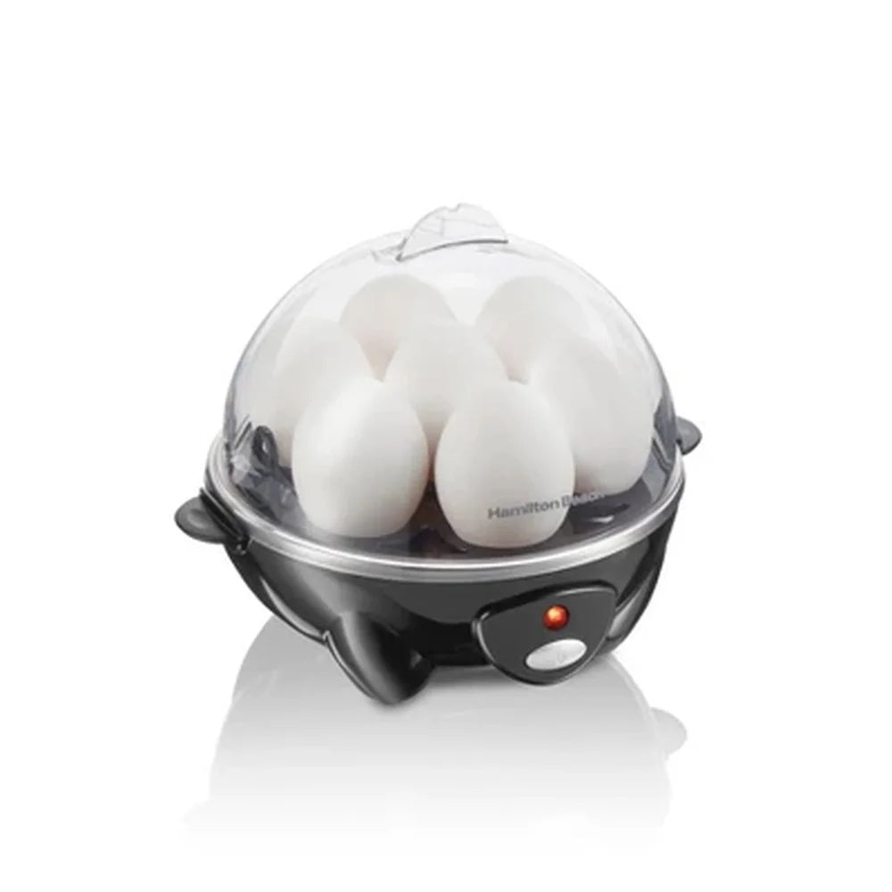 Electric Egg Cooker 7-Egg Boiler Poacher Steamer 300W Omelet Maker One-Touch Cooking Perfect Eggs Fast Breakfast Kitchen