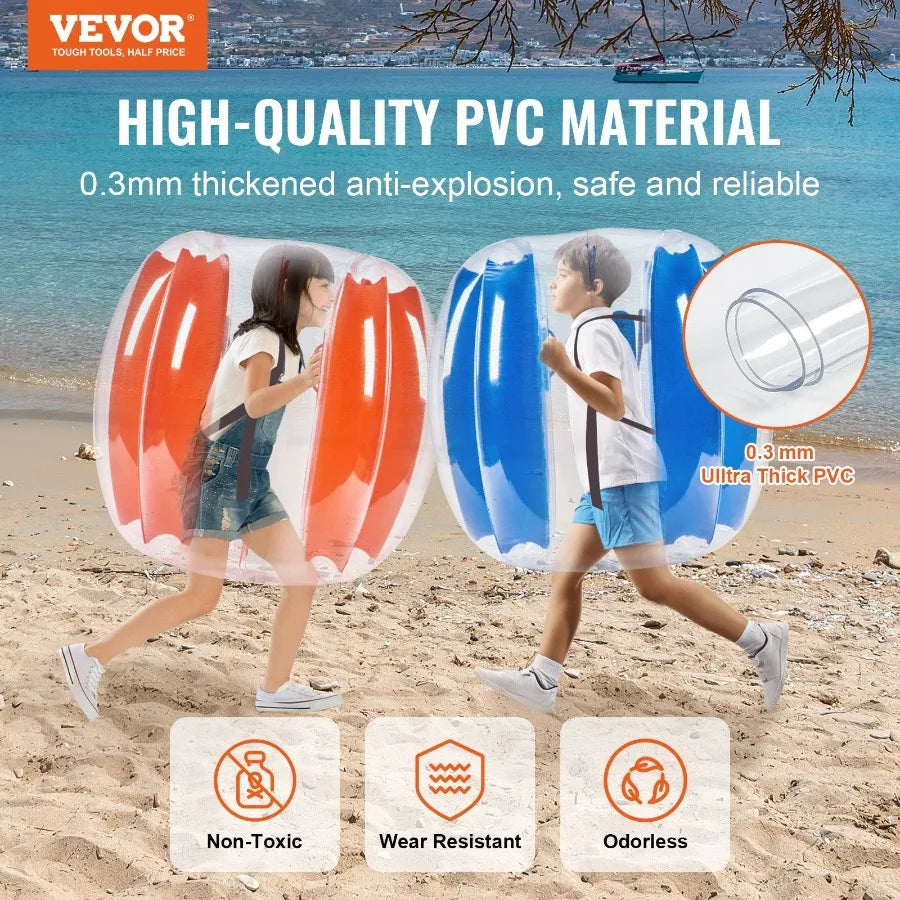 Inflatable Bumper Balls 2Pack 3FT 0.9M Body Sumo Zorb Balls for Teens Durable PVC Human Hamster Bubble Balls for Outdoor Team