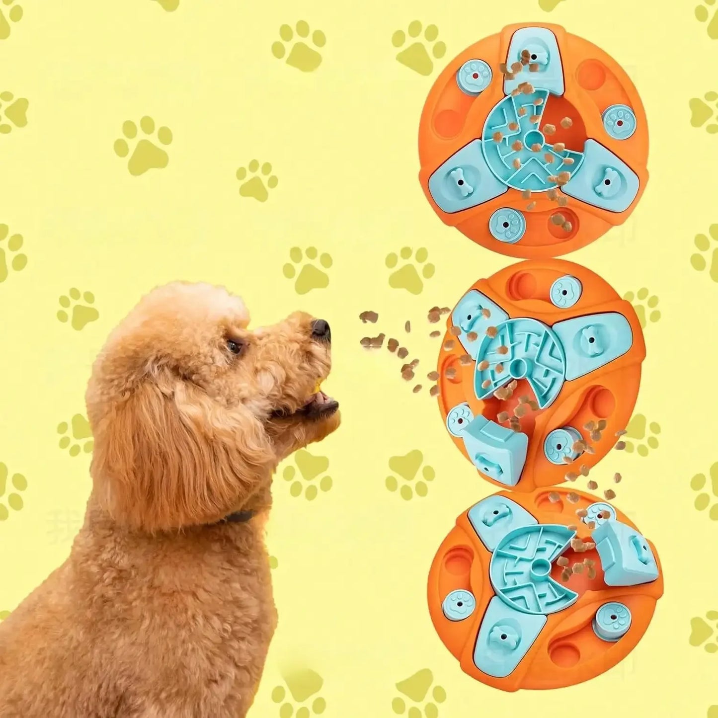 Pet Slow Feeders Toys, Interactive Pet games, Round Educational Toys, Dog Food Storage, Improve Pet IQ
