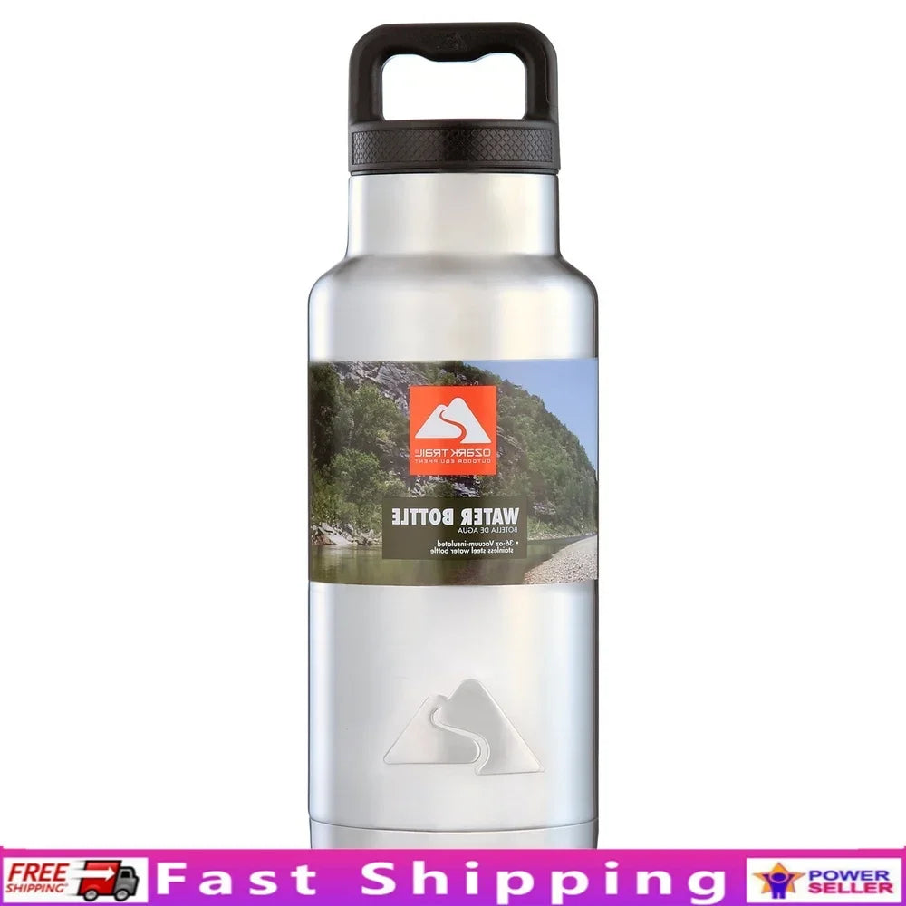Insulated Double Wall Stainless Steel Water Bottle with Wide Mouth Perfect Hiking Camping Travel Adventures