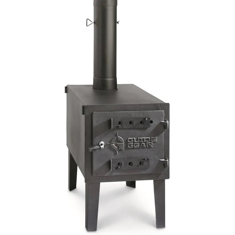 Large Outdoor Wood Burning Stove Portable With Chimney Pipe For Cooking, Camping, Tent, Hiking, Fishing, Backpacking
