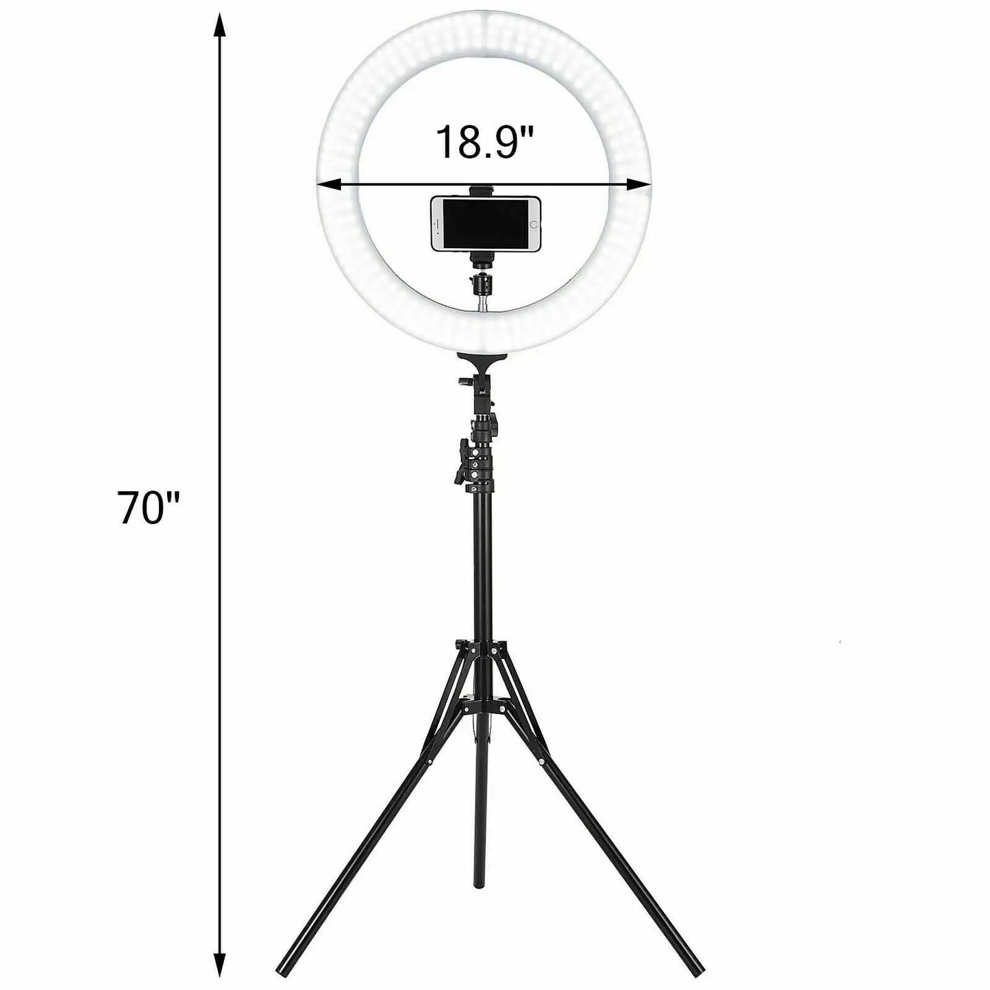 18inch Ring Light with Tripod Stand 3000-6000K Photo Studio Light for Vlog Video Shooting Makeup Selfie Ring Light Dimmable Lamp