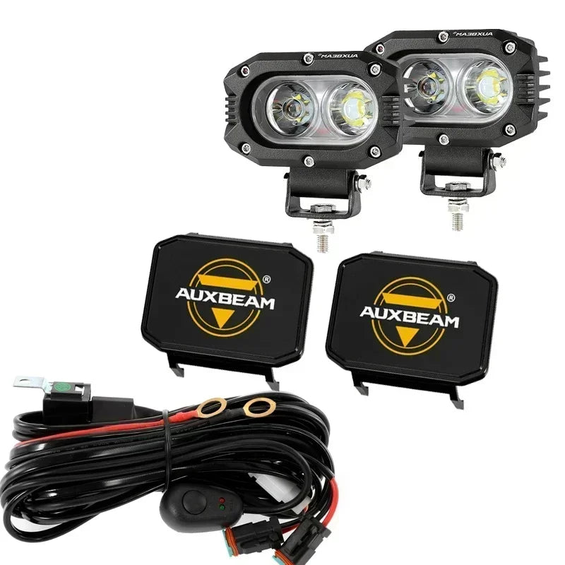 AUXBEAM 4 inch 60W LED Work Light LED Pod Driving Lamp 3000K/6500K Spot Light IP67 for Offroad Truck SUV 4WD ATV R4 SERIES