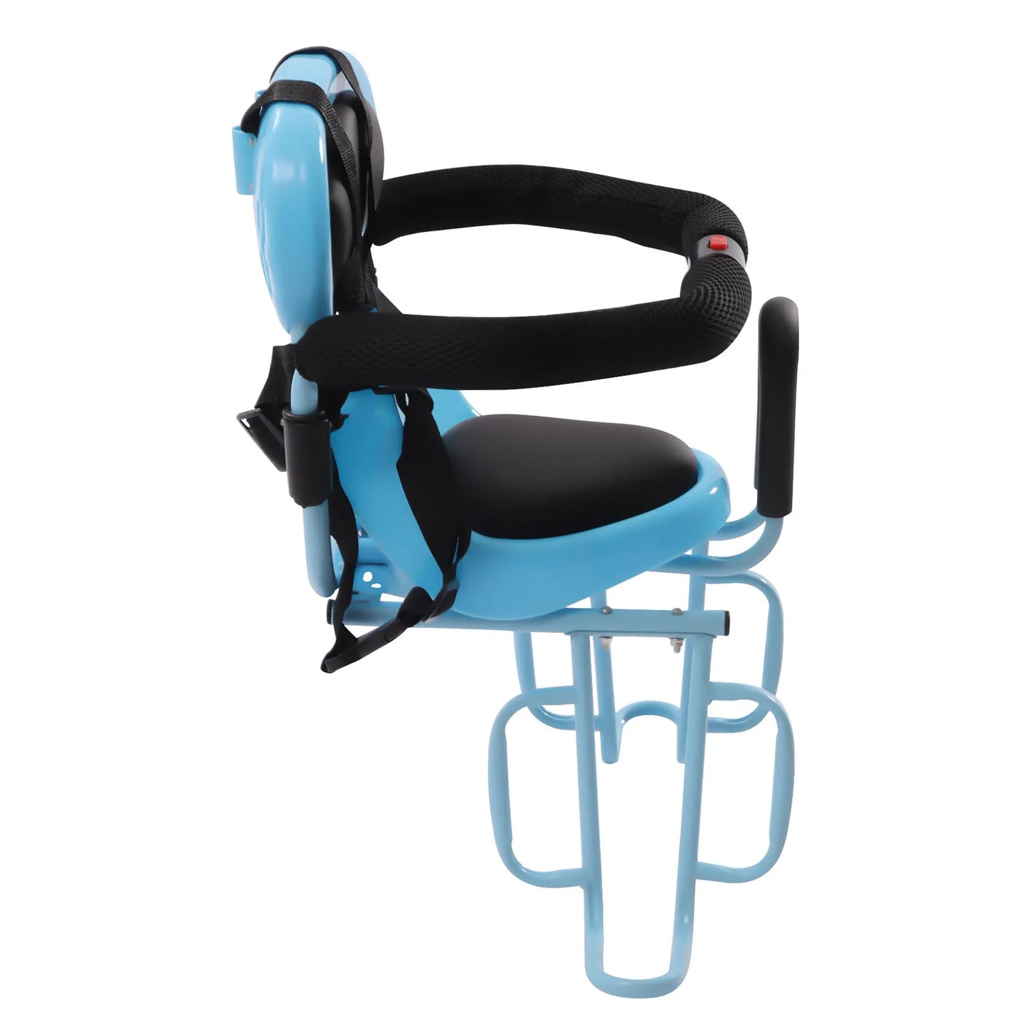 Universal Toddler Bike Seat Safety Child Bike Seat Attachment Front Bicycle Carrier Children's Rear Mounted Bicycle Saddle Blue